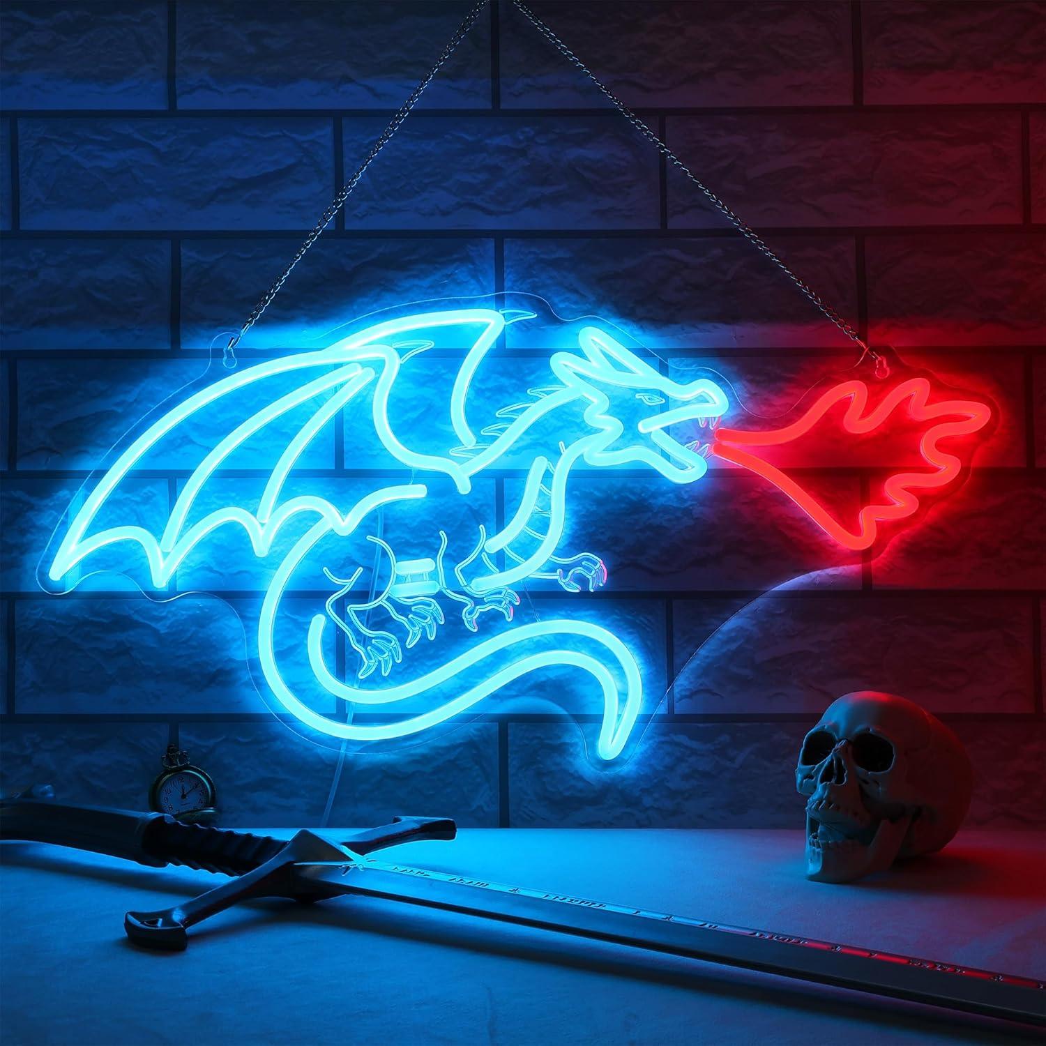 Home Lighting And Decor - Dragon Neon Sign LED Dimmable Neon