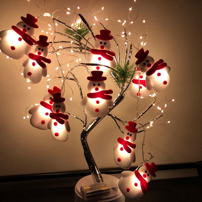 Home Decor Lighting Tree - Snowman Christmas Tree Decor Garland Lights
