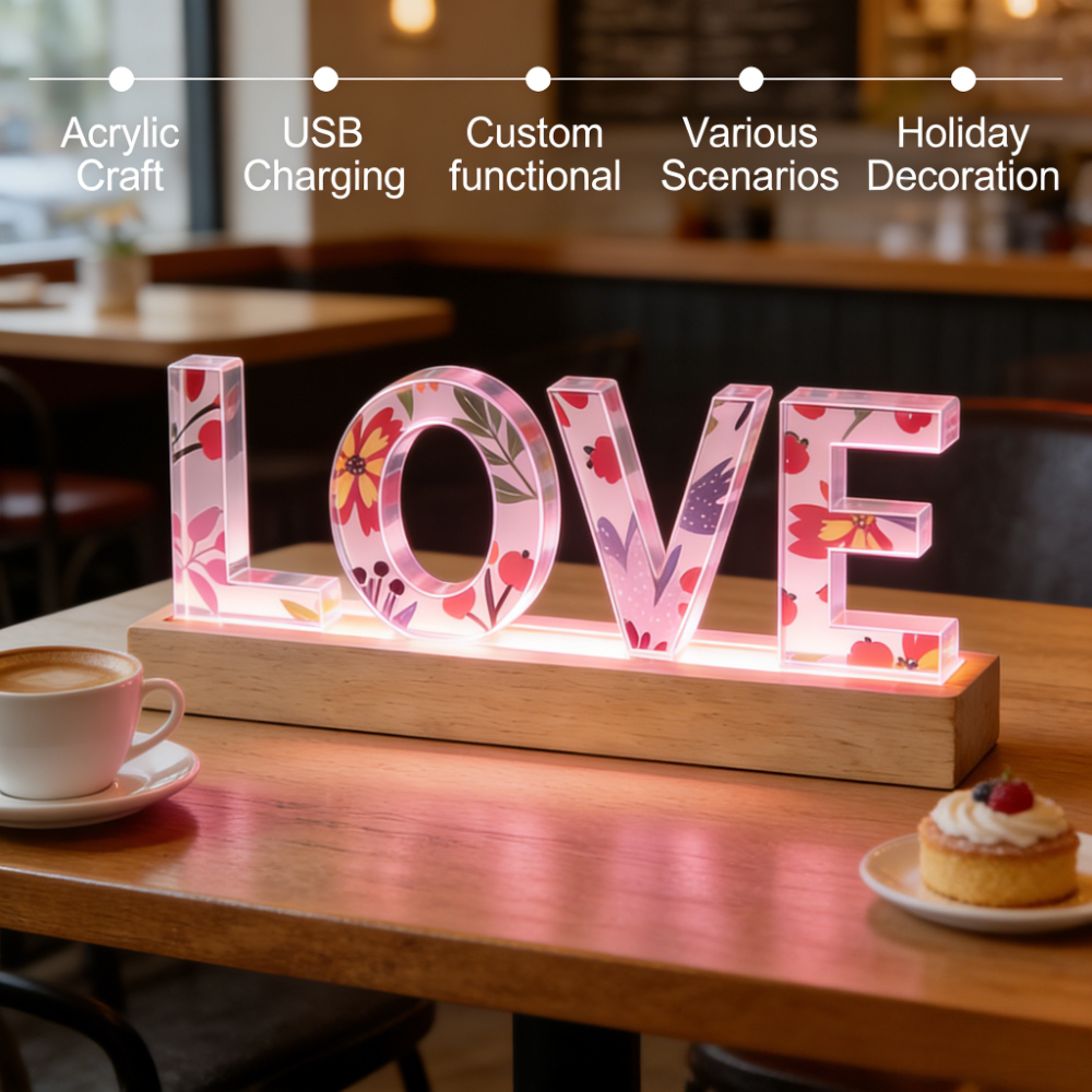 Lighting Decor Wedding - 1pc Custom Name Acrylic LED Name