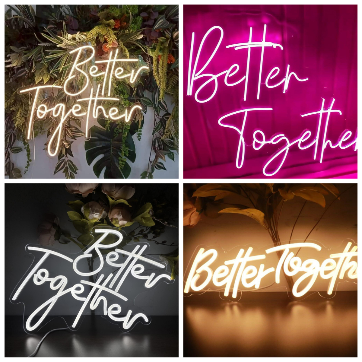 Lighting Decor Wedding - Better Together Neon Sign USB Dimmable