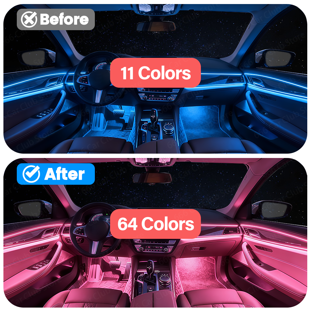 Upgrade 11 Colors to 64 Colors - Lighting Interior Decor 评论和价格