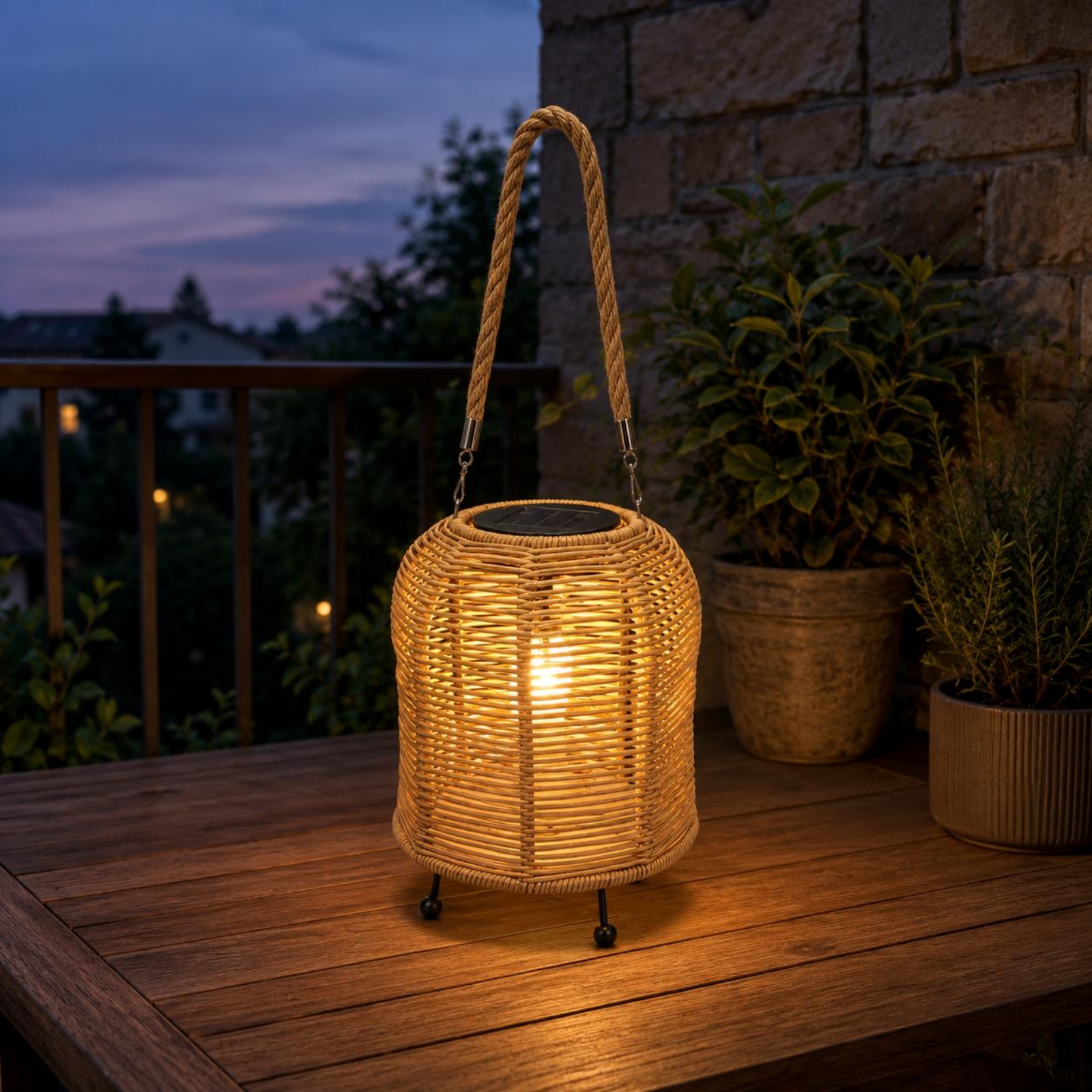 Handwoven Solar Lantern Braide - Lighting Decor Outdoor 评论和价格