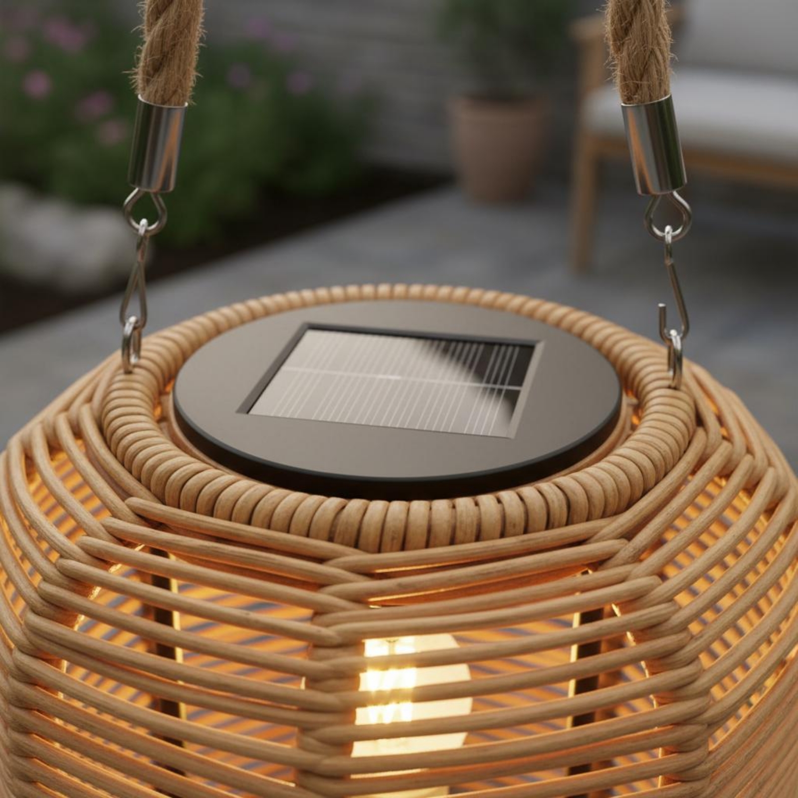 Handwoven Solar Lantern Braide - Lighting Decor Outdoor 评论和价格