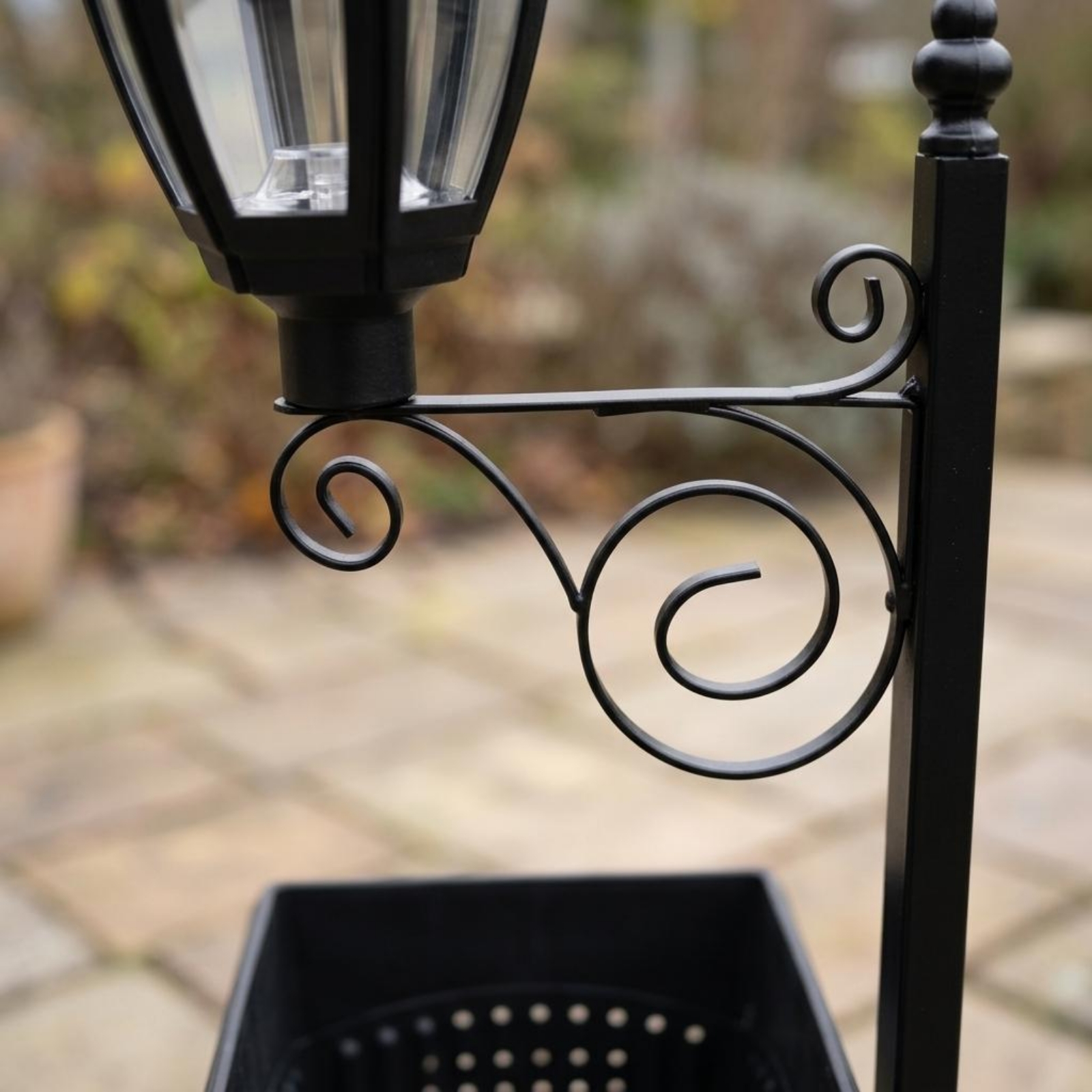 Solar Flower Pot Light Wrought - Lighting Decor Outdoor 评论和价格