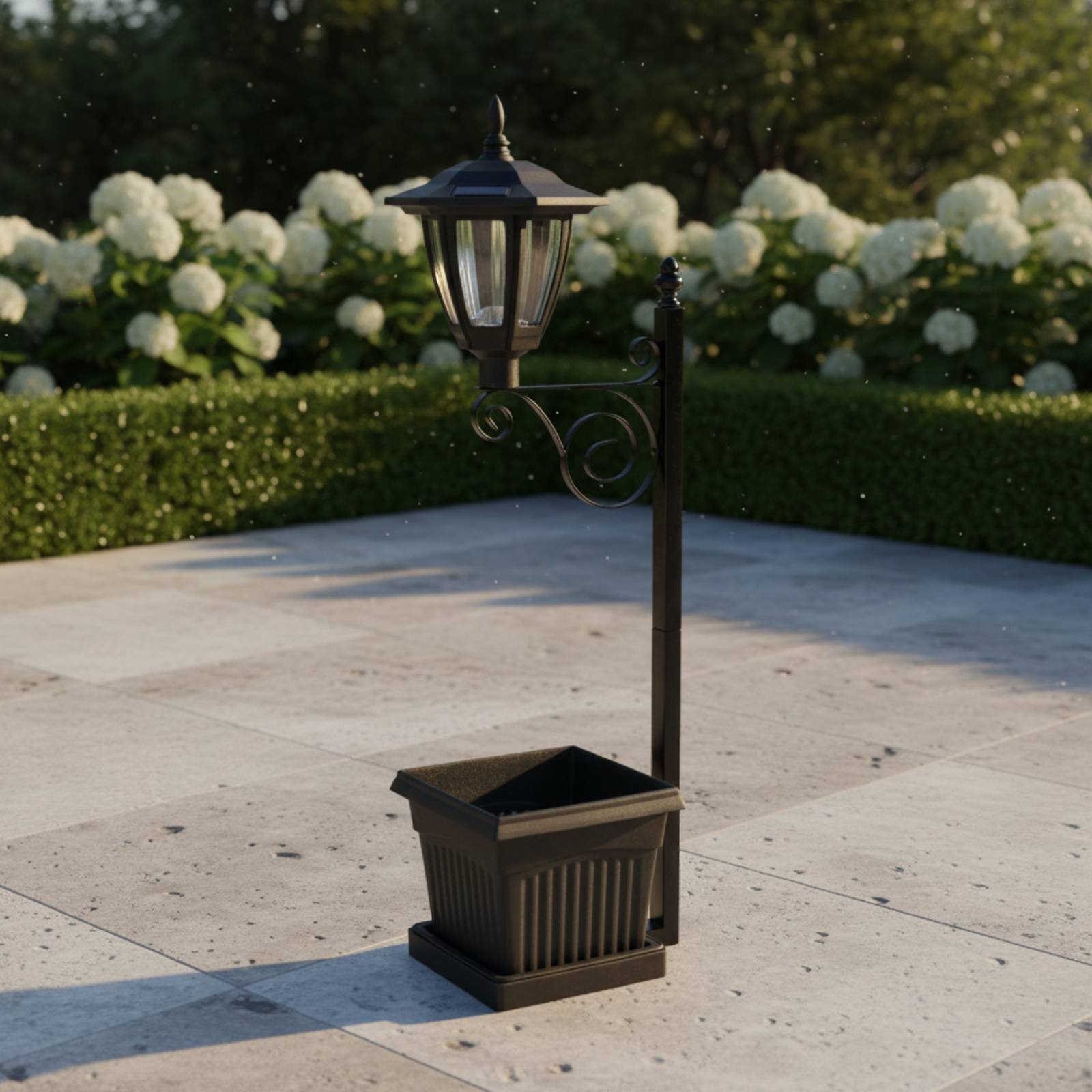 Solar Flower Pot Light Wrought - Lighting Decor Outdoor 评论和价格
