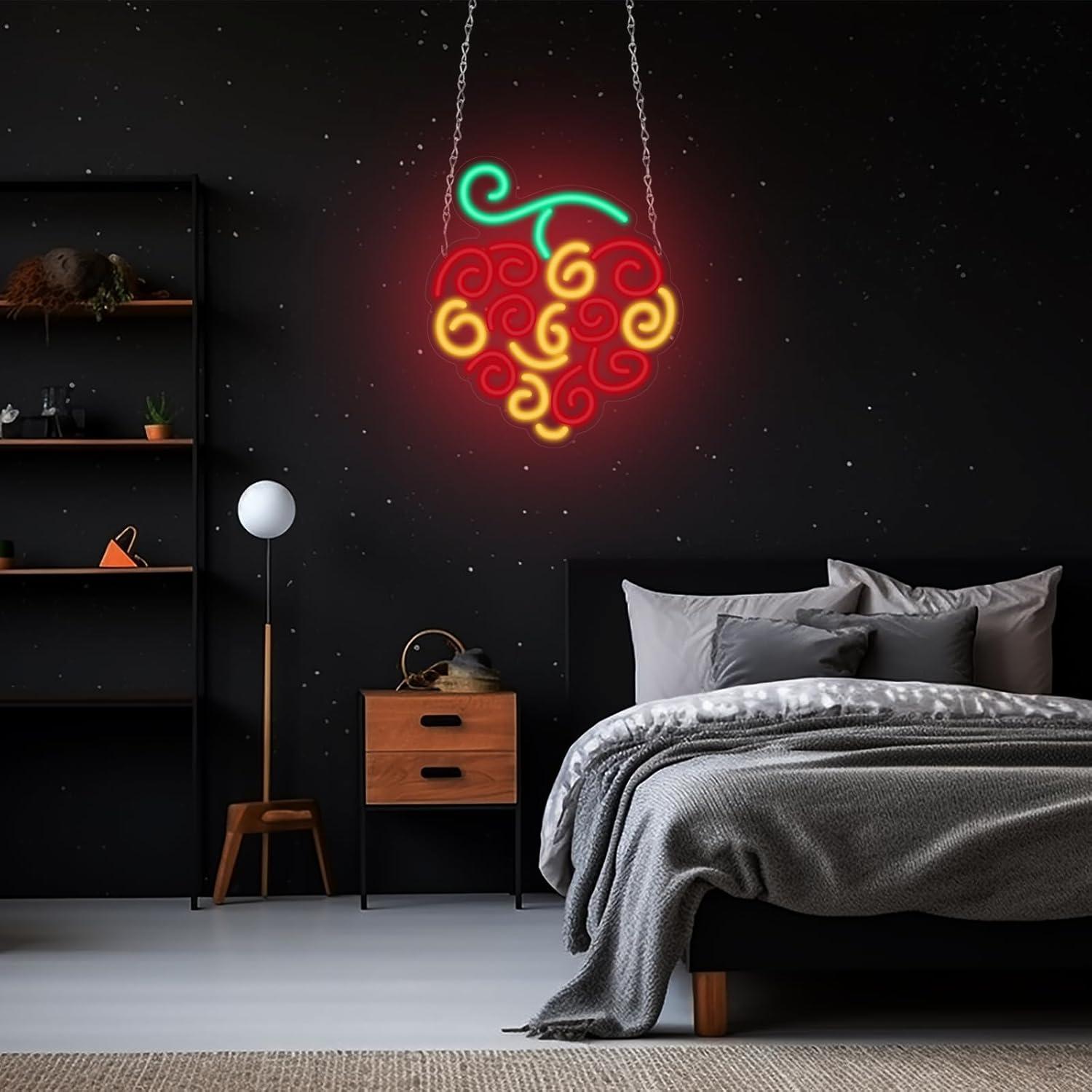 Cyber Fruit Neon Sign USB Dimm - Lighting Decor For Bedroom 评论和价格