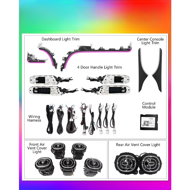 64 Color Front Rear Air Vent L - Lighting Interior Decor 评论和价格