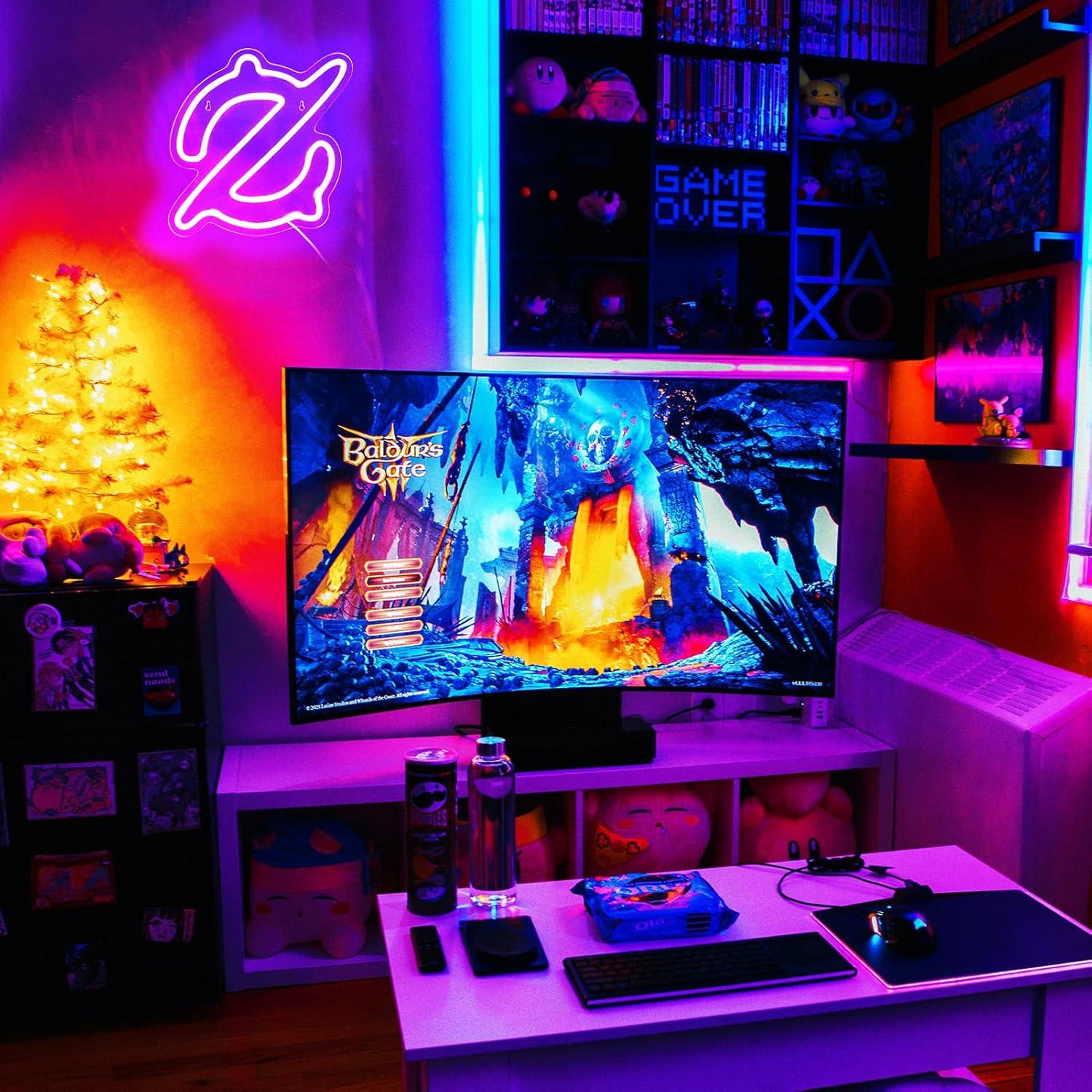 Gaming Scholar Neon Sign USB P - Lighting Decor For Bedroom 评论和价格
