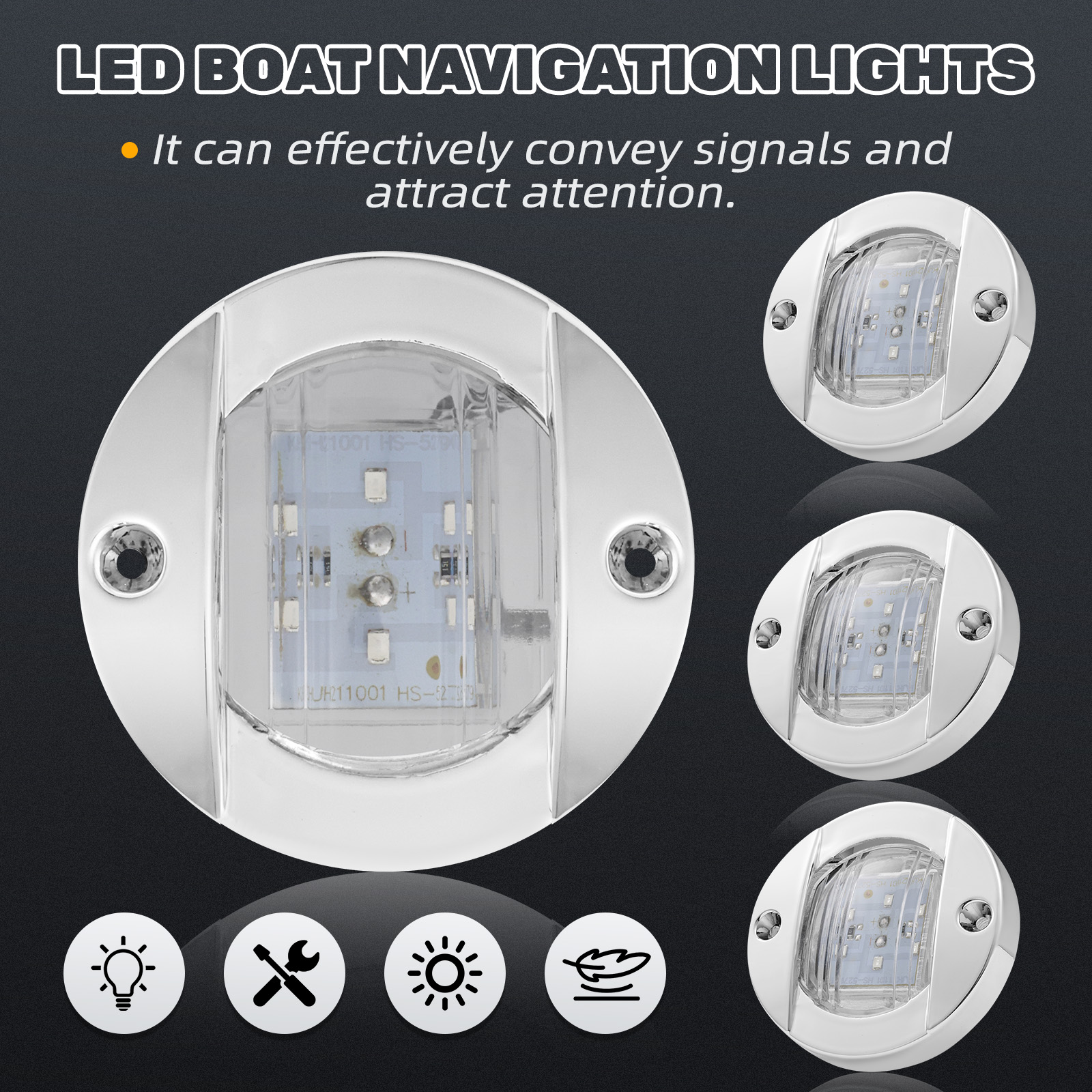 4Pcs 12V LED Marine Boat Inter - Lighting Interior Decor 评论和价格