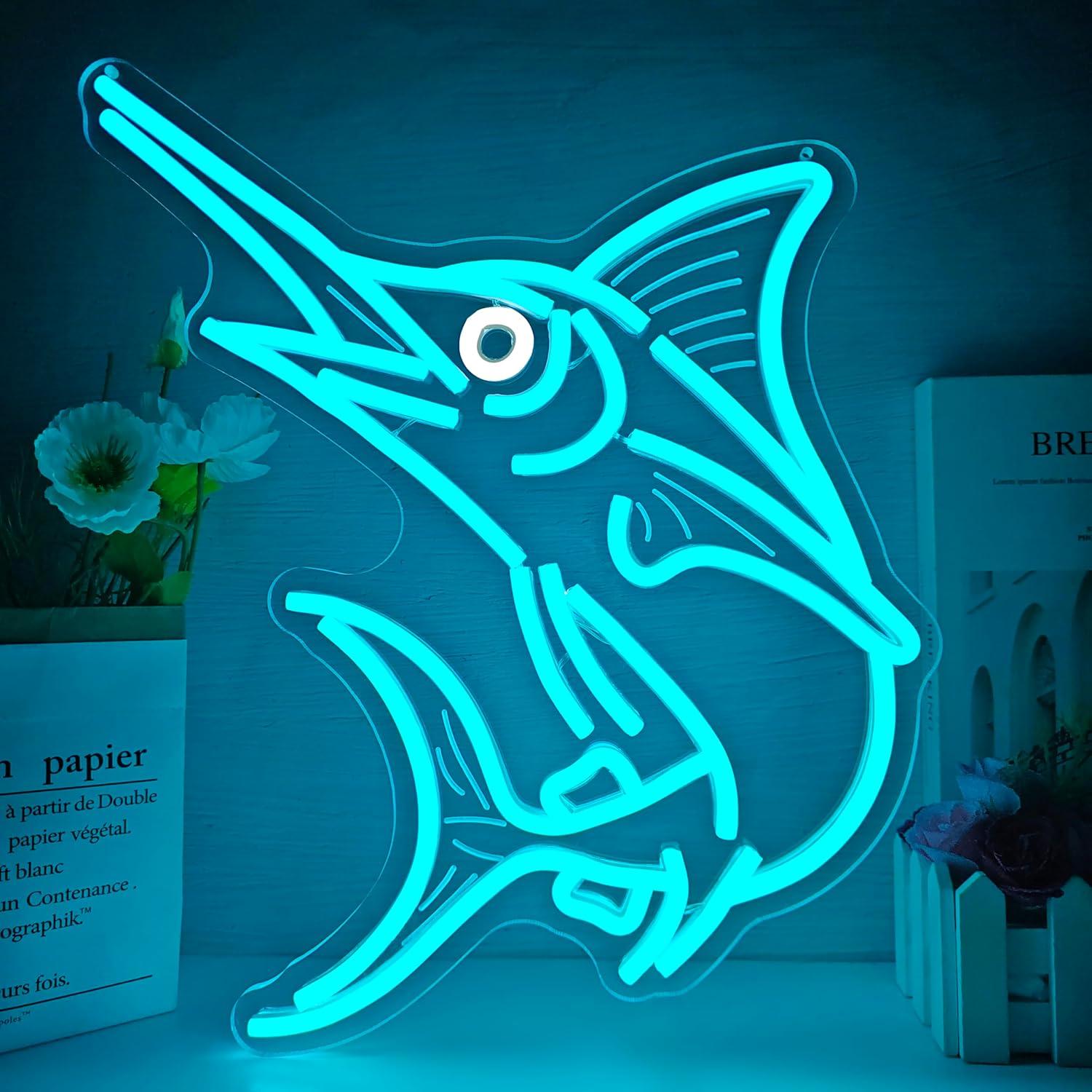 Marlin Fish Neon Sign Deep Sea - Home Lighting And Decor 评论和价格