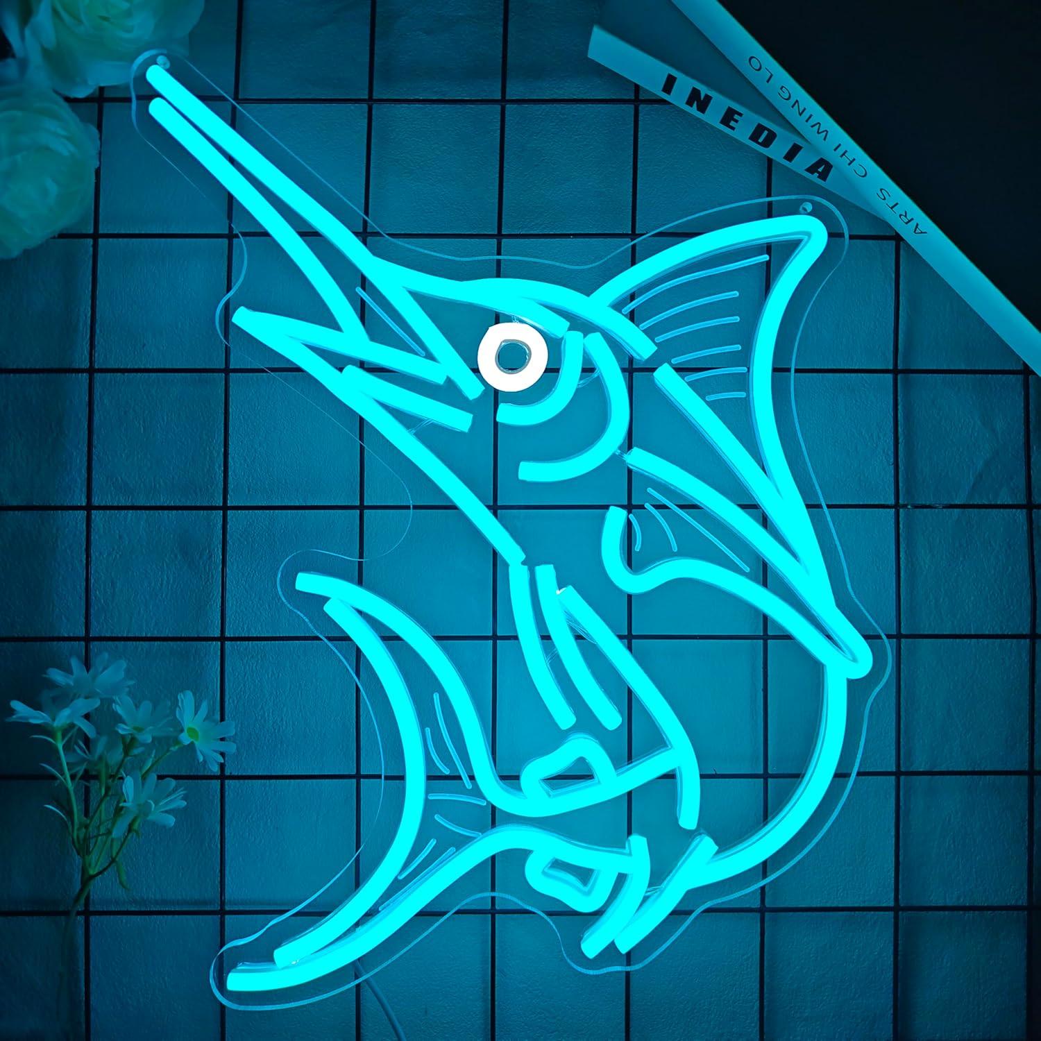Marlin Fish Neon Sign Deep Sea - Home Lighting And Decor 评论和价格