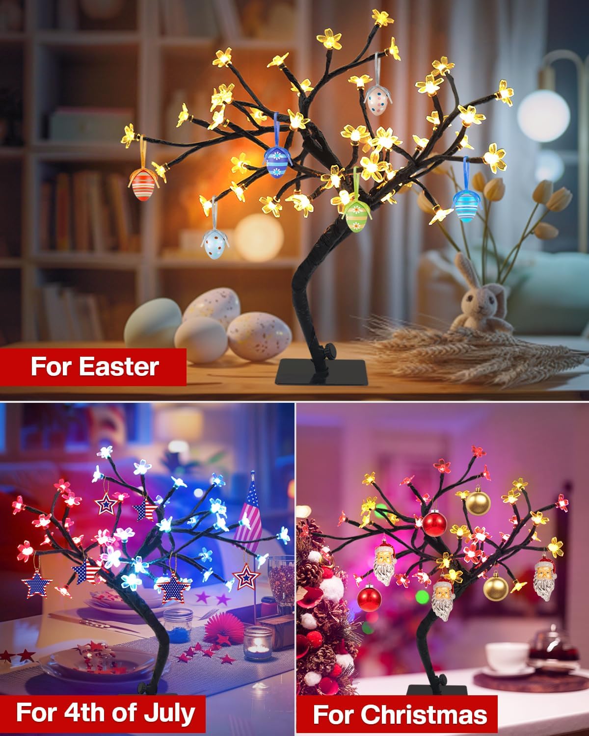 Smart USB Cherry Blossom Tree  - Home Decor Lighting Tree 评论和价格