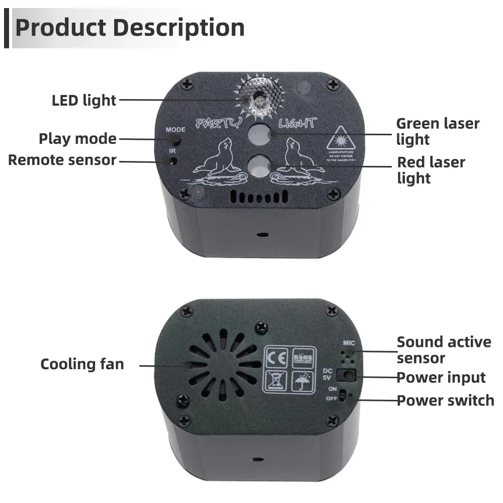 60 128 Modes Mini RGB LED Disc - Lighting Effect Home Decor 评论和价格
