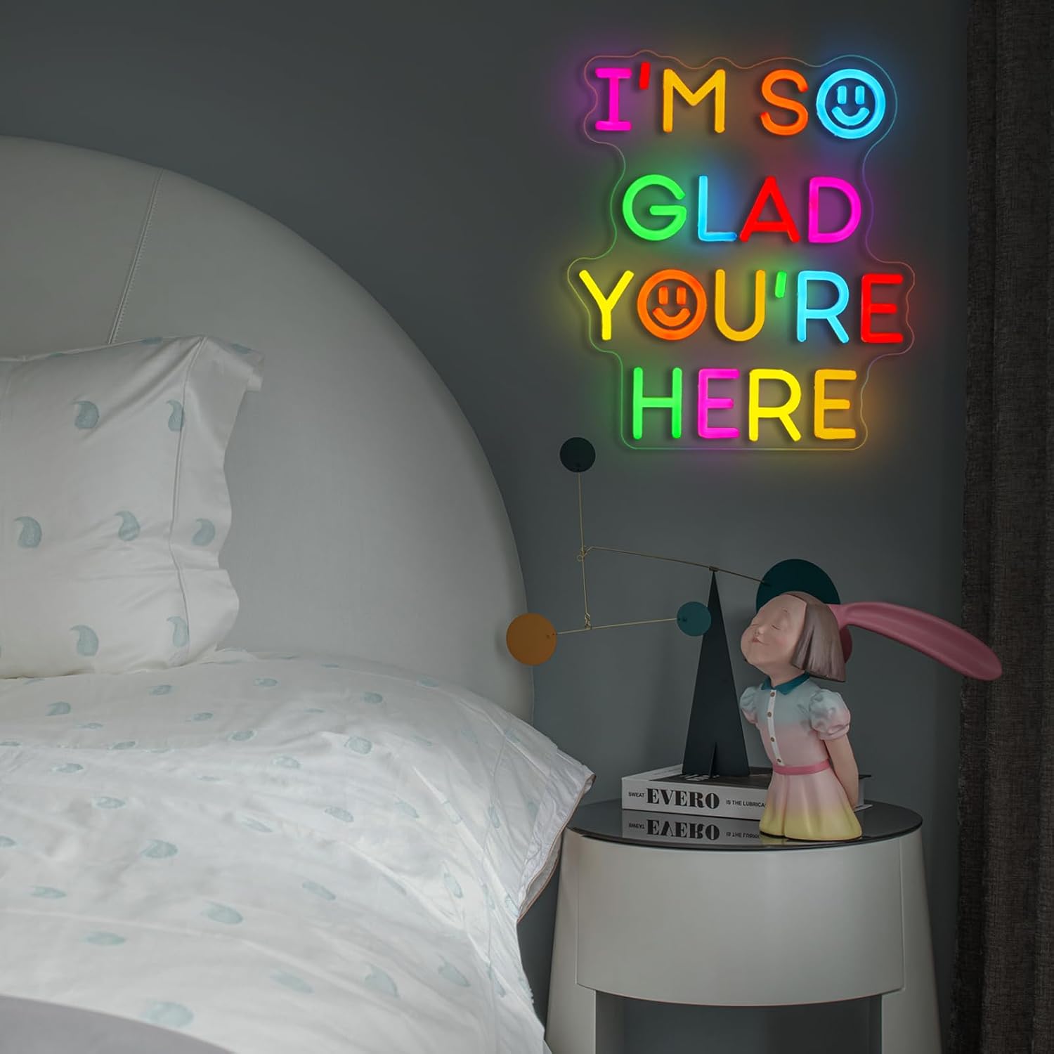  I'm So Glad You‘re Here Neon - Lighting Decor For Bedroom 评论和价格