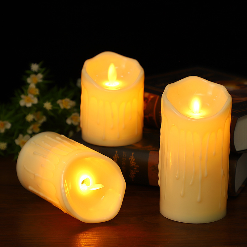 LED Candle with Tear-Effect, W - Lighting Effect Home Decor 评论和价格