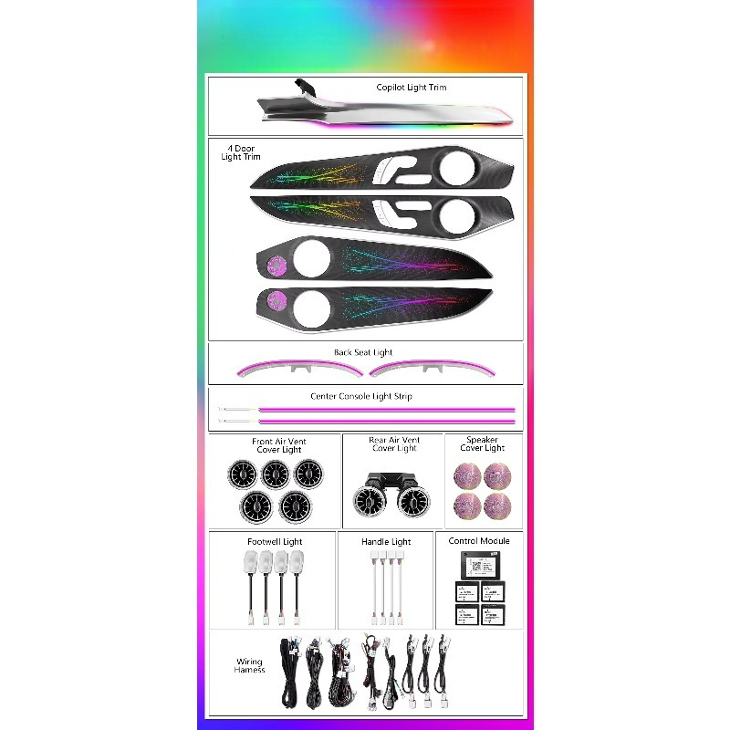 Dynamic Trim Panel LED Ambient - Lighting Interior Decor 评论和价格