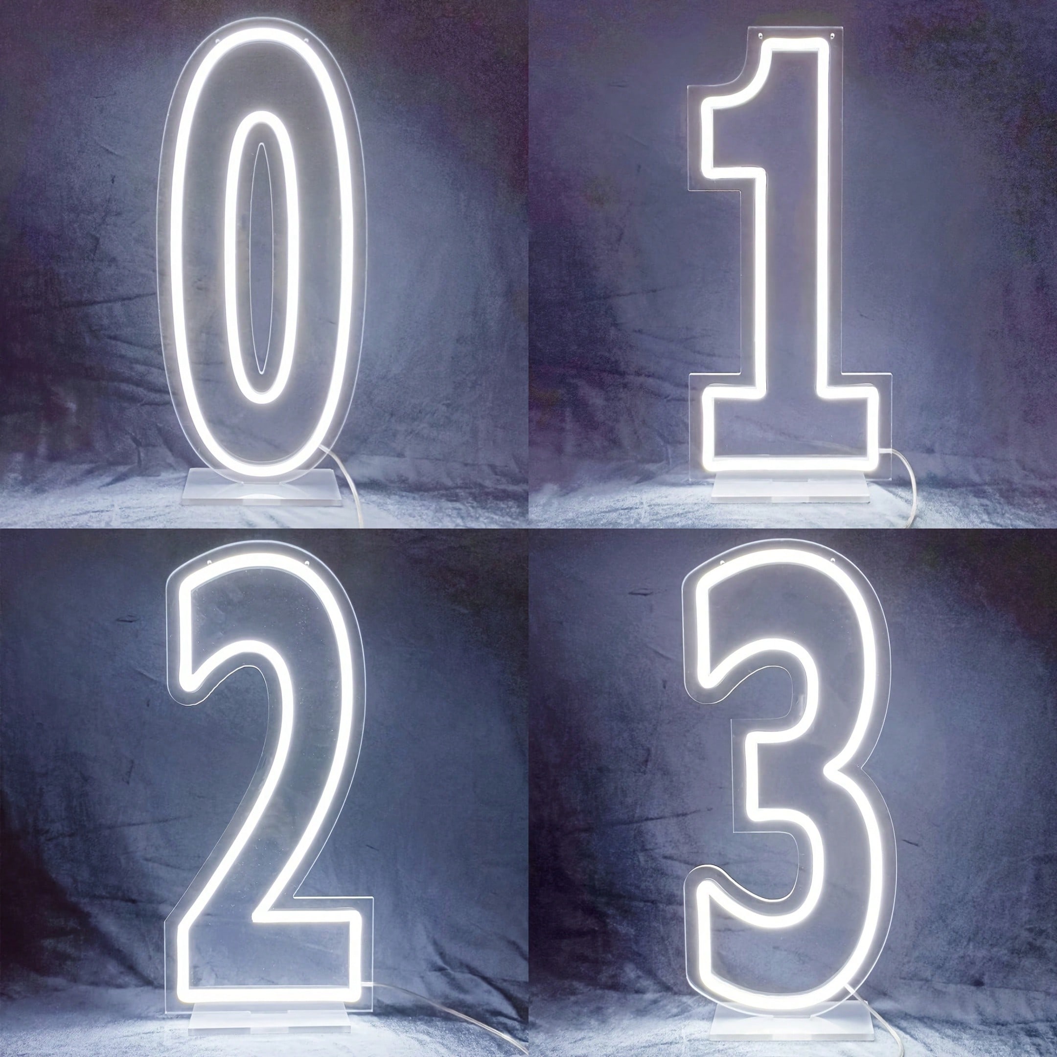 White 0-9 Single Digit LED Num - Lighting Decor Wedding 评论和价格