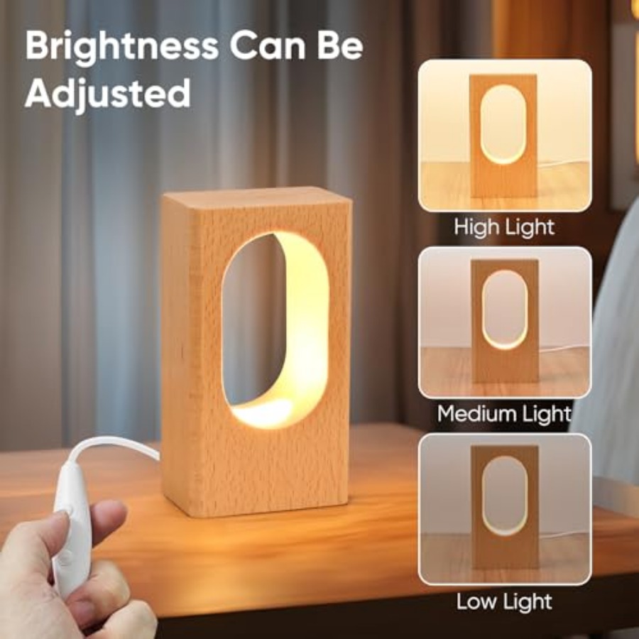 LED Wood Desk Lamp, Bedroom Be - Home Lighting And Decor 评论和价格