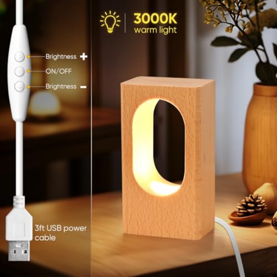 LED Wood Desk Lamp, Bedroom Be - Home Lighting And Decor 评论和价格
