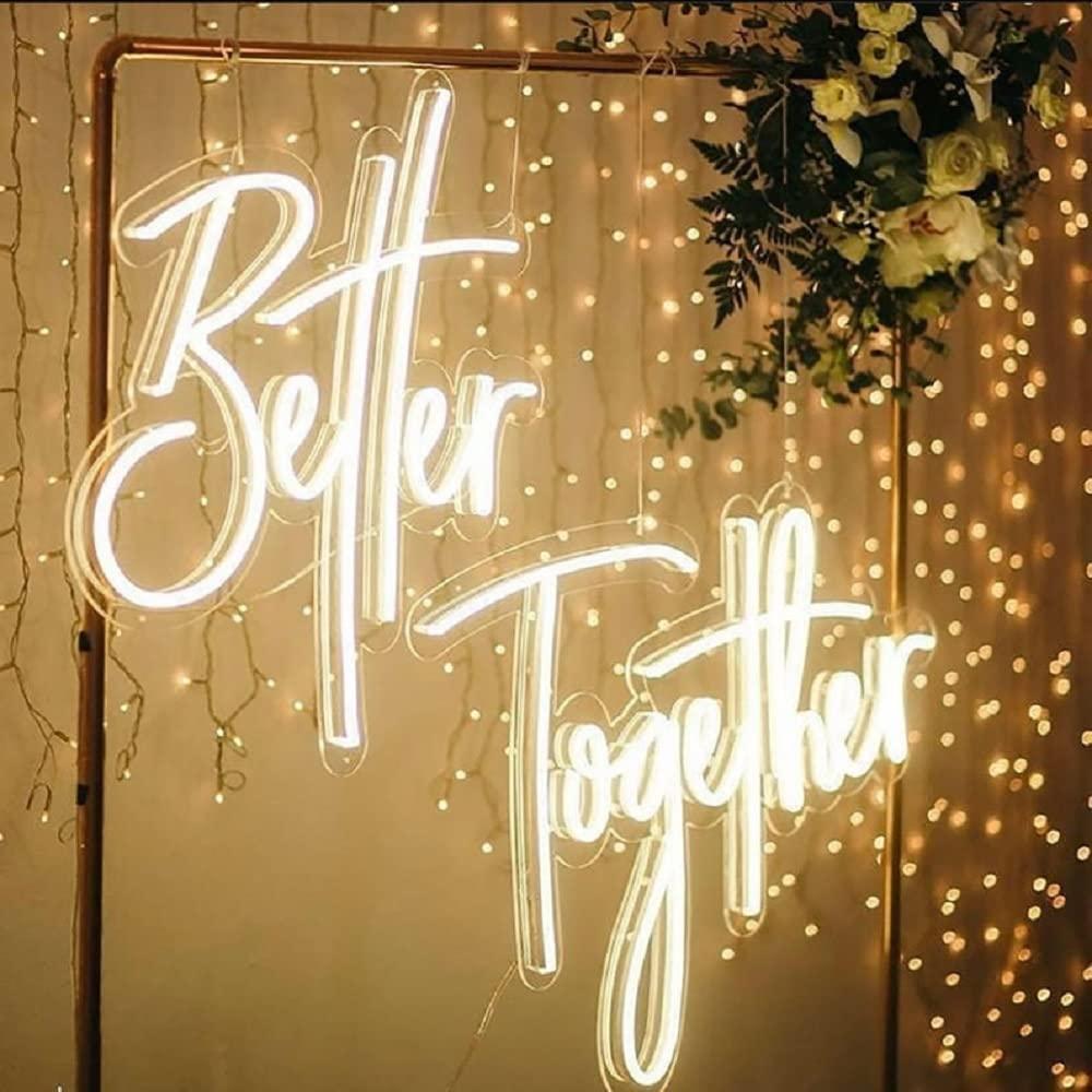 Better Together Neon Sign USB  - Lighting Decor Wedding 评论和价格