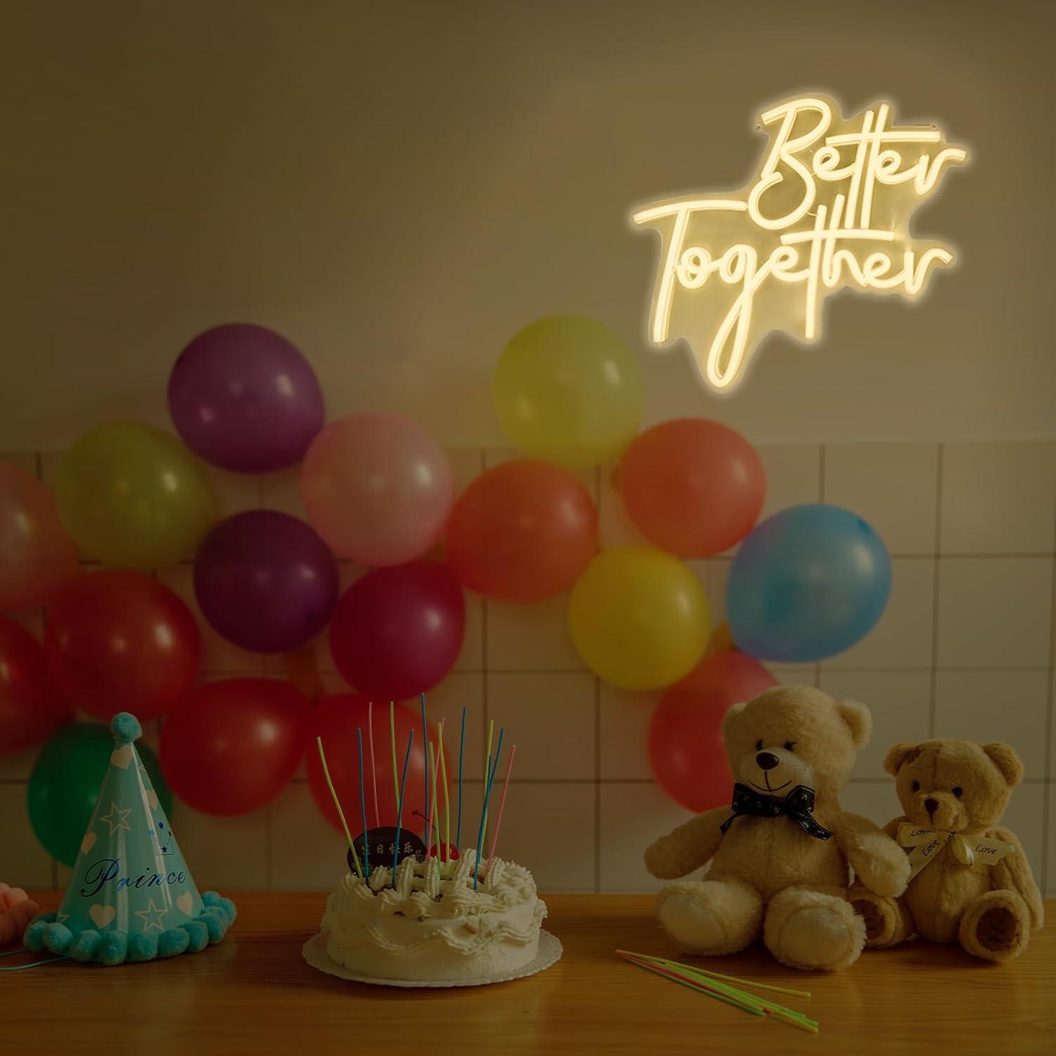 Better Together Neon Sign USB  - Lighting Decor Wedding 评论和价格