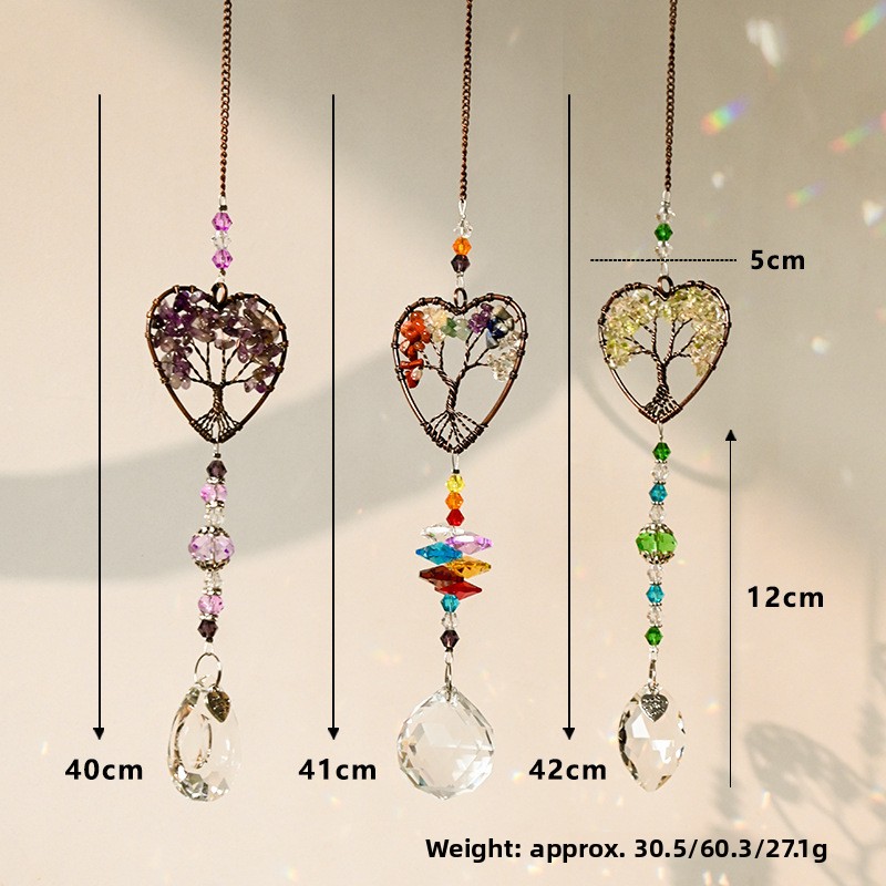 Crystal Wind Chime Pendant Win - Home Decor Lighting Tree 评论和价格