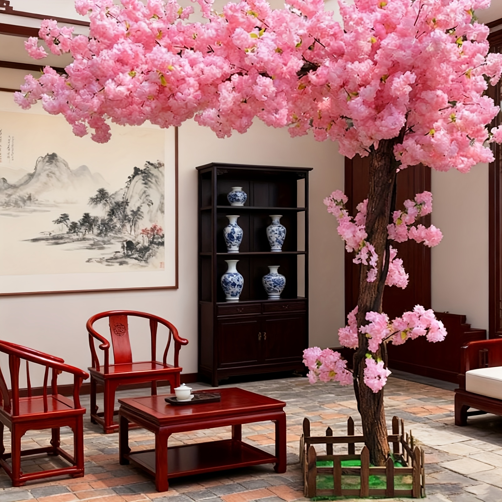 Artificial Cherry Blossom Tree - Home Decor Lighting Tree 评论和价格