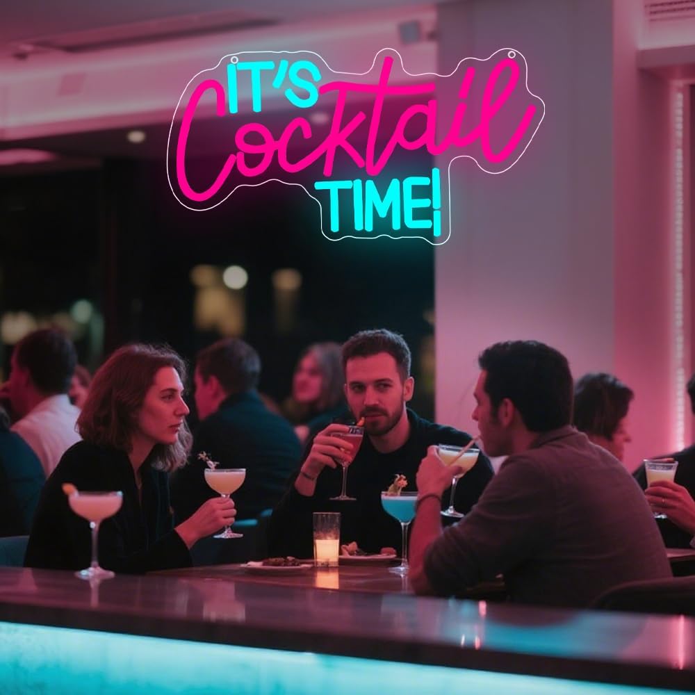 Cocktails Neon Sign USB Powere - Lighting Decor For Bedroom 评论和价格
