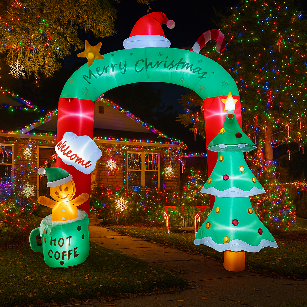 2.7M/8.8FT Inflatable Christma - Home Decor Lighting Tree 评论和价格