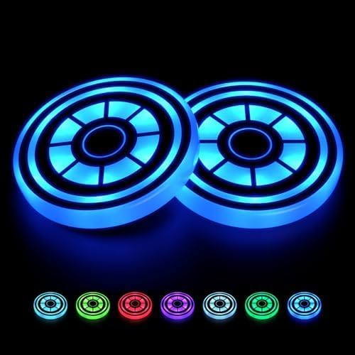 2PCS LED Car Cup Holder Lights - Lighting Interior Decor 评论和价格