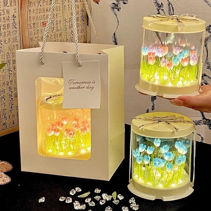 DIY Tulip Lamp Simulation Flow - Lighting Decor For Bedroom 评论和价格