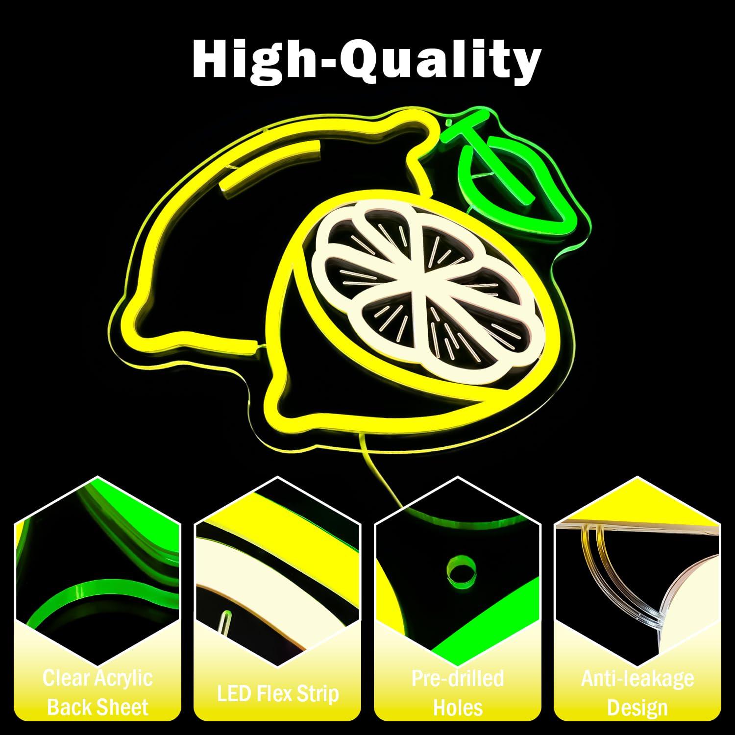 Lemon Neon Sign Dimmable LED L - Home Lighting And Decor 评论和价格