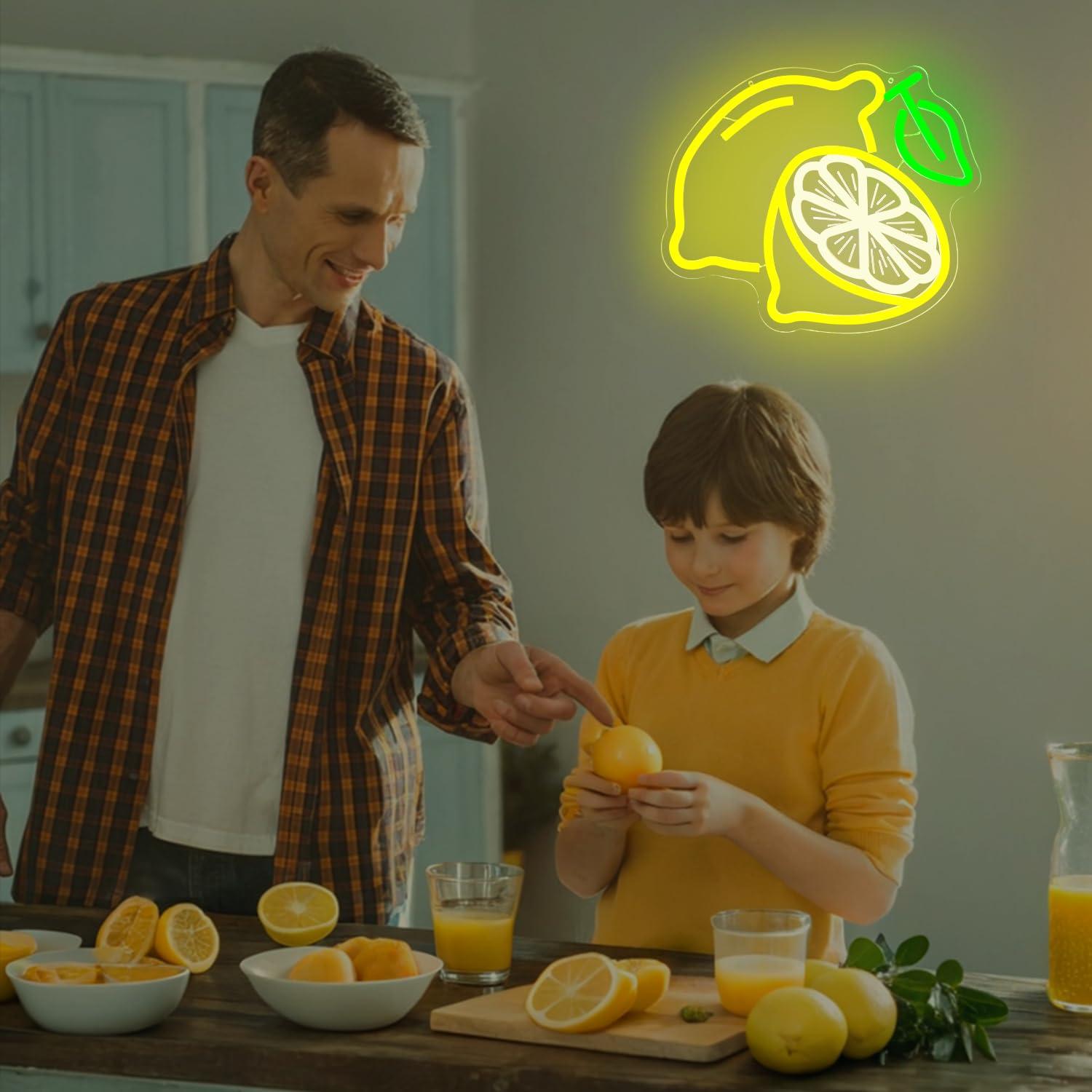 Lemon Neon Sign Dimmable LED L - Home Lighting And Decor 评论和价格