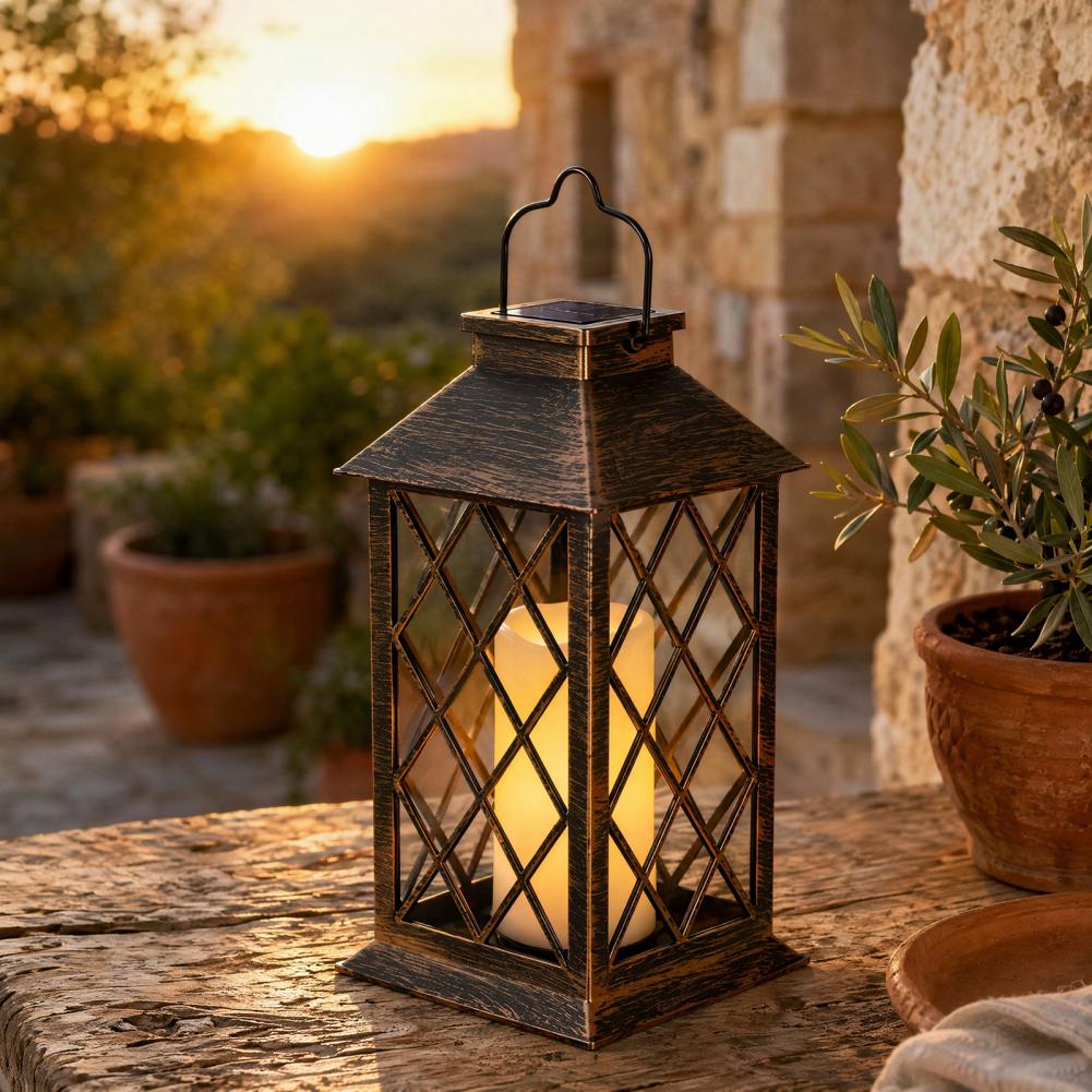 Retro Solar Lantern, Outdoor S - Lighting Decor Outdoor 评论和价格
