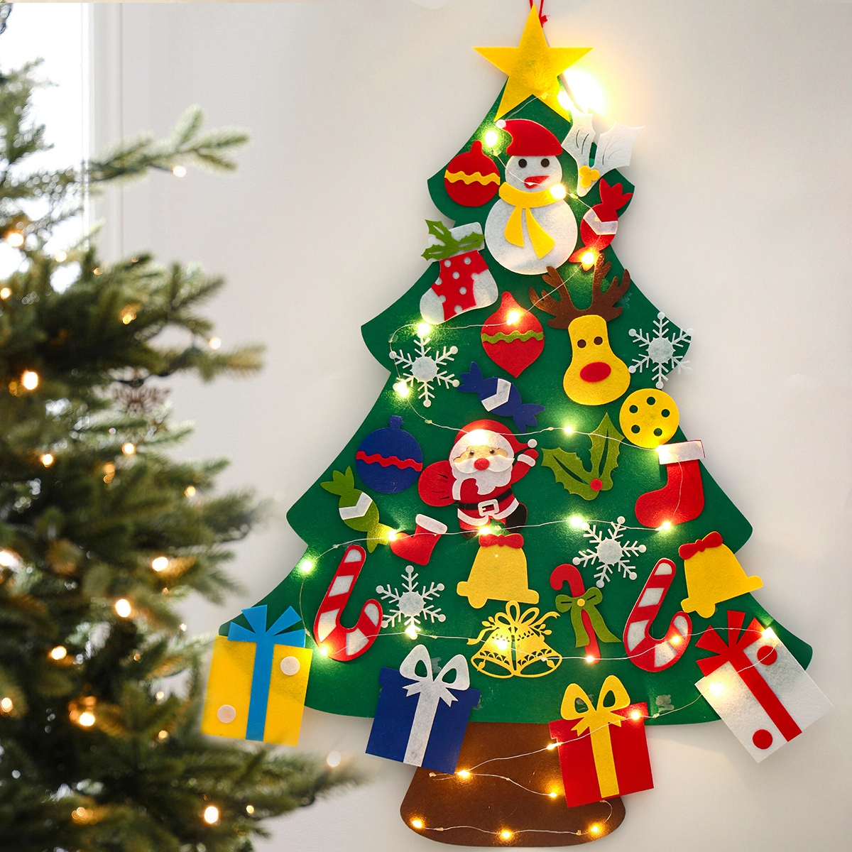 DIY Felt Christmas Tree with L - Home Decor Lighting Tree 评论和价格