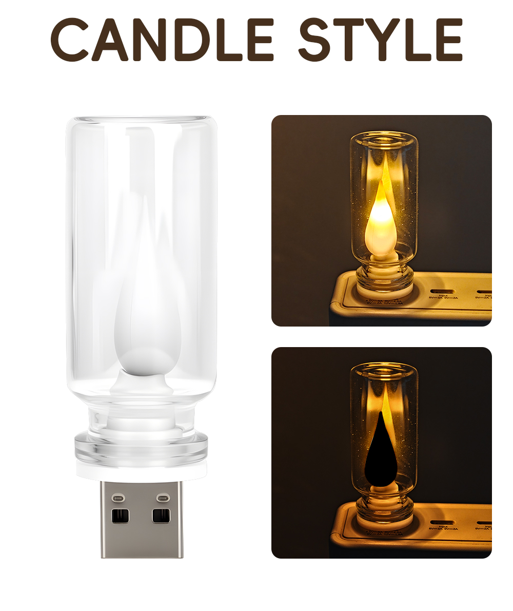 USB LED Flash Candles Light Bu - Lighting Interior Decor 评论和价格