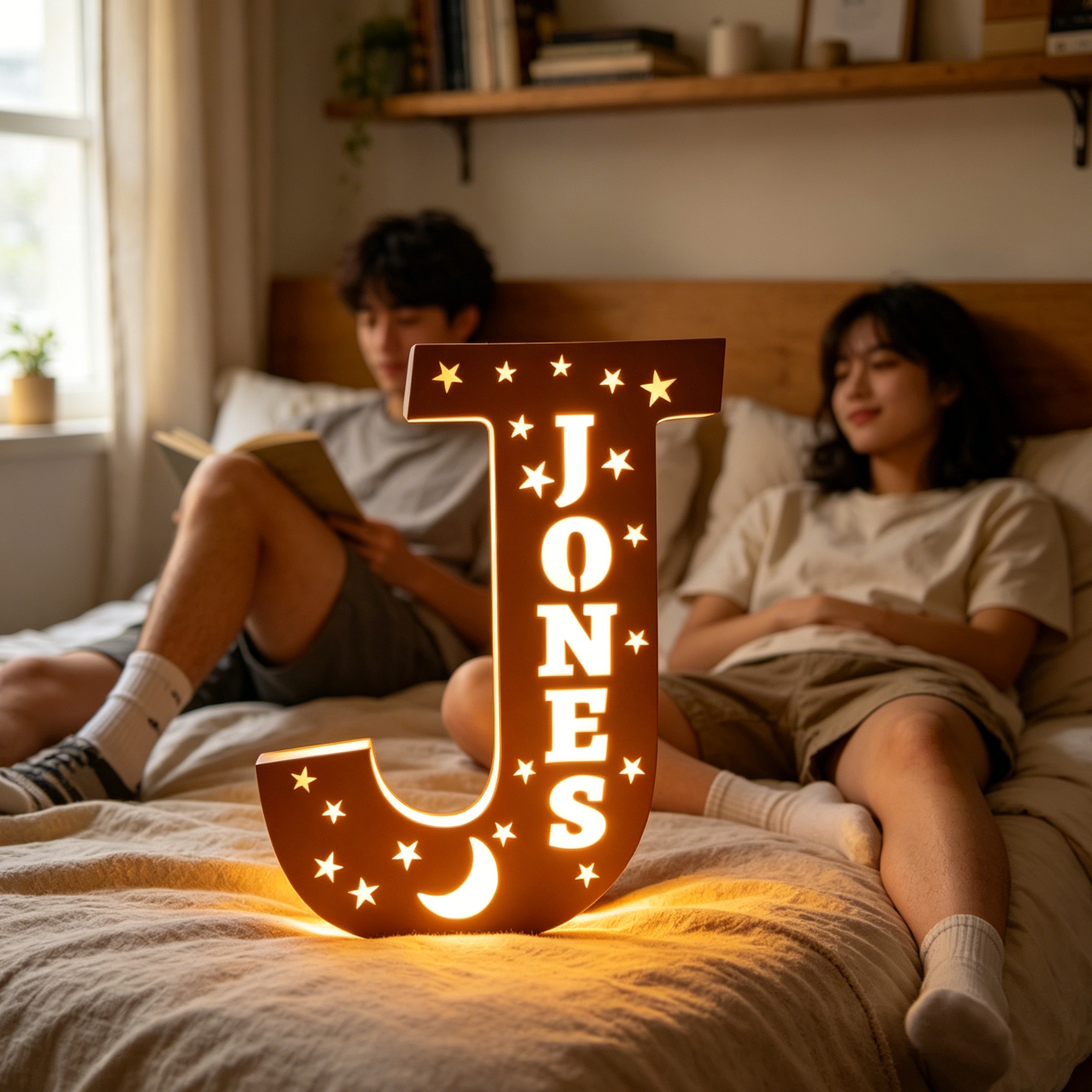 1Pc Custom USB Powered Wooden  - Lighting Decor Wedding 评论和价格