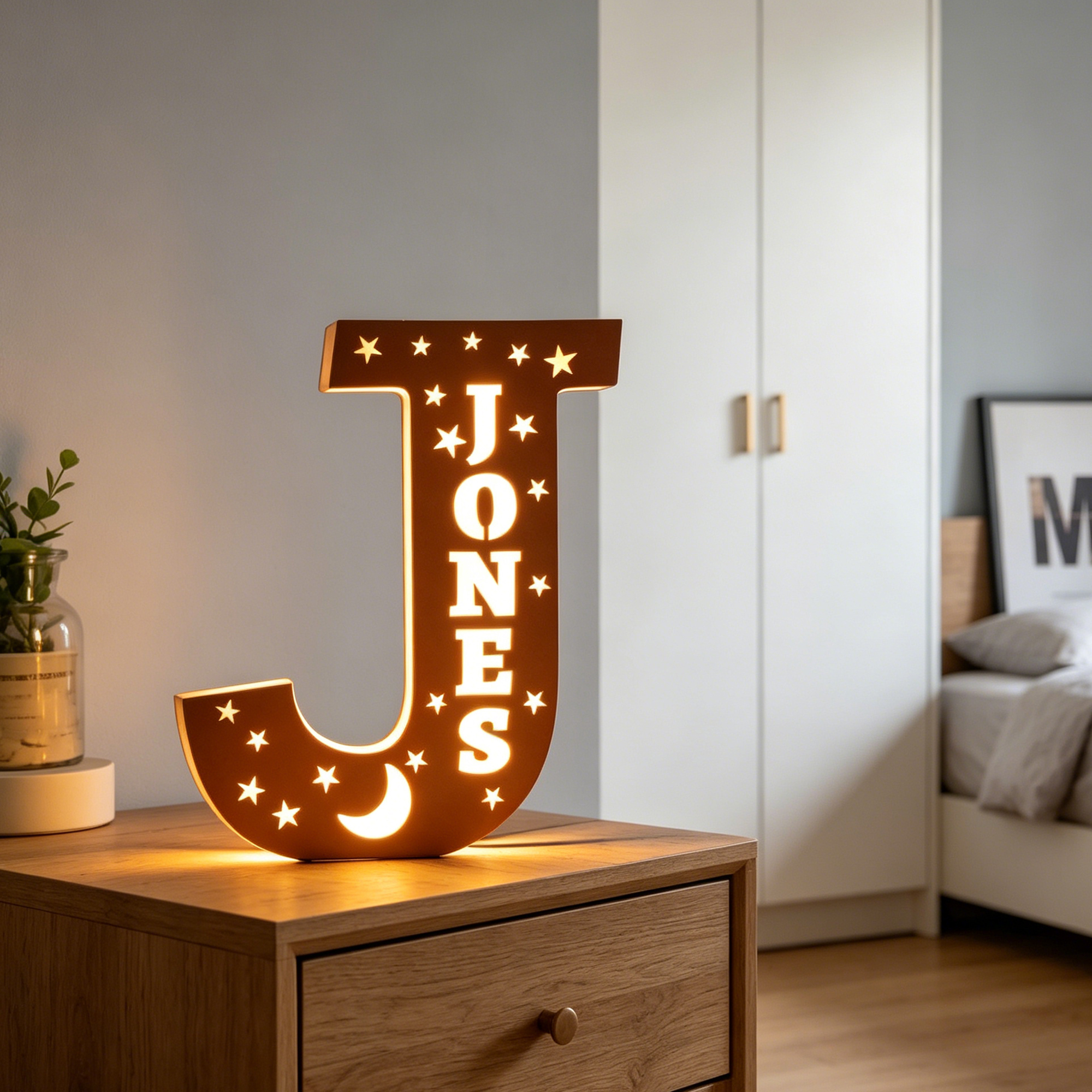 1Pc Custom USB Powered Wooden  - Lighting Decor Wedding 评论和价格