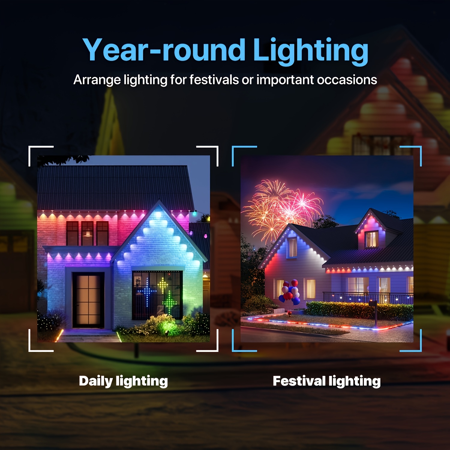 RGB+IC Smart Outdoor Eaves Lig - Lighting Decor Outdoor 评论和价格