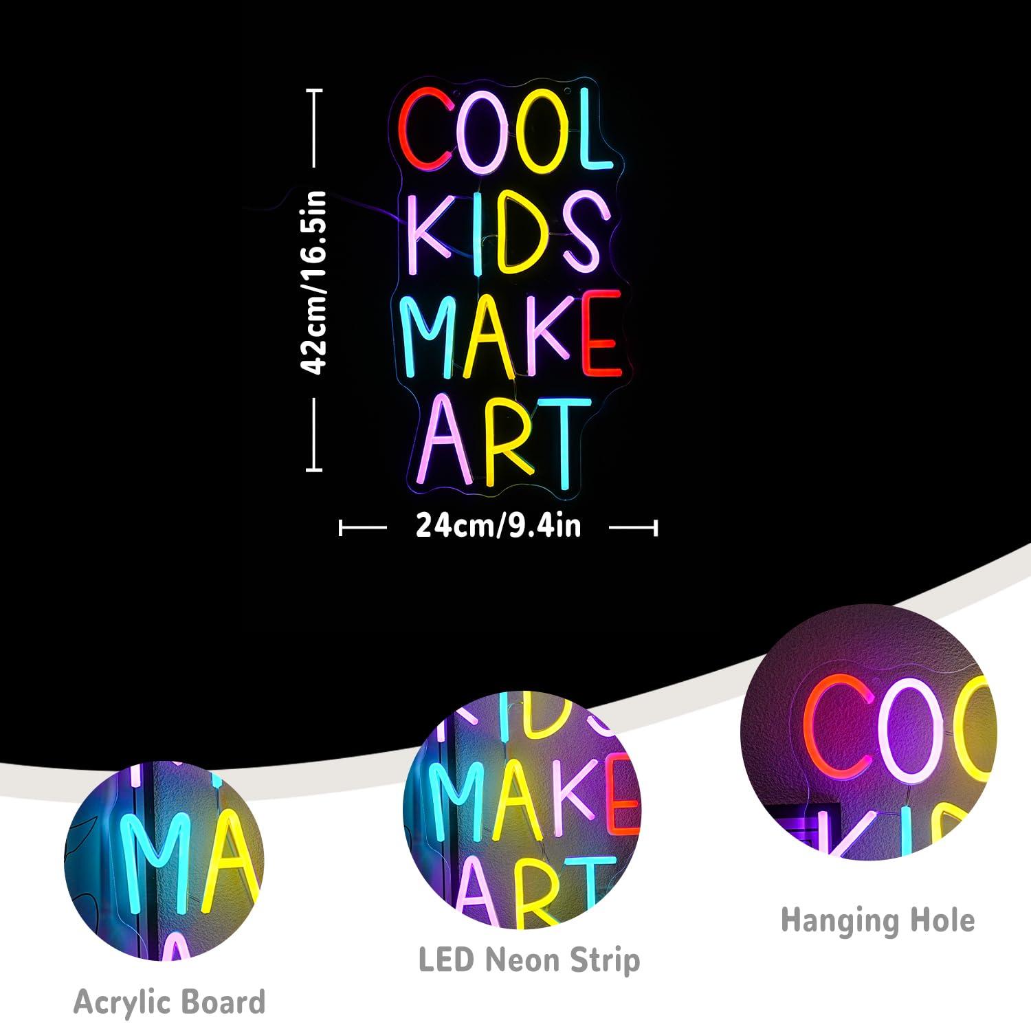 Cool Kids Make Art Neon Sign U - Lighting Decor For Bedroom 评论和价格