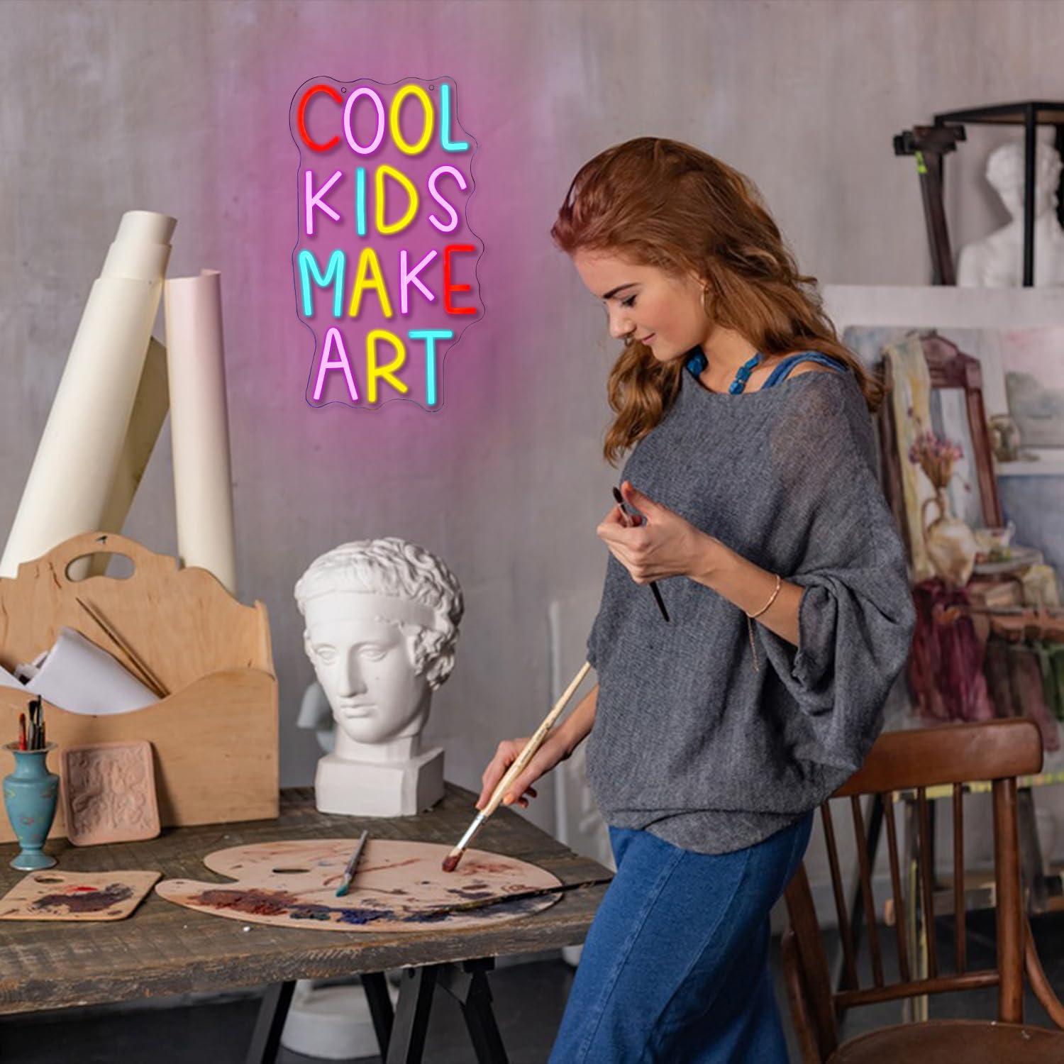Cool Kids Make Art Neon Sign U - Lighting Decor For Bedroom 评论和价格