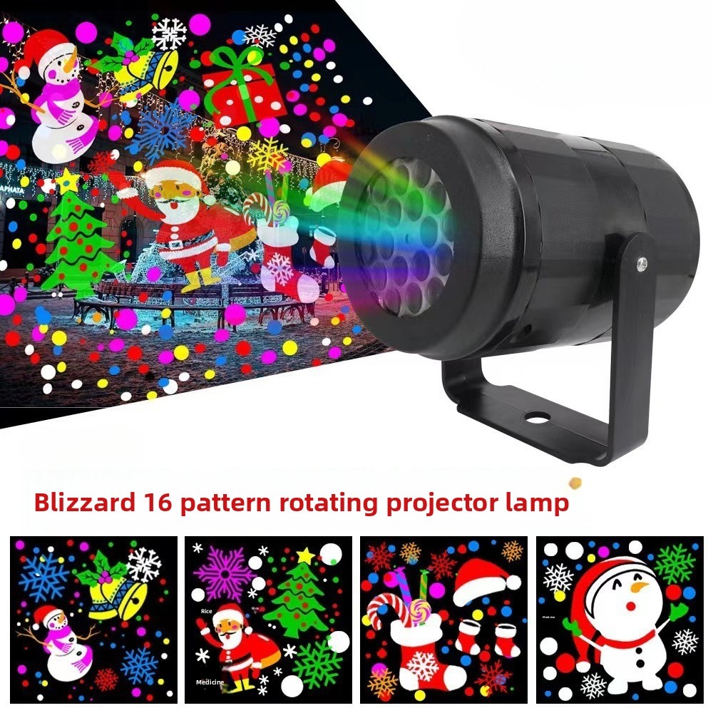 Rotating Christmas Snowflake P - Lighting Effect Home Decor 评论和价格