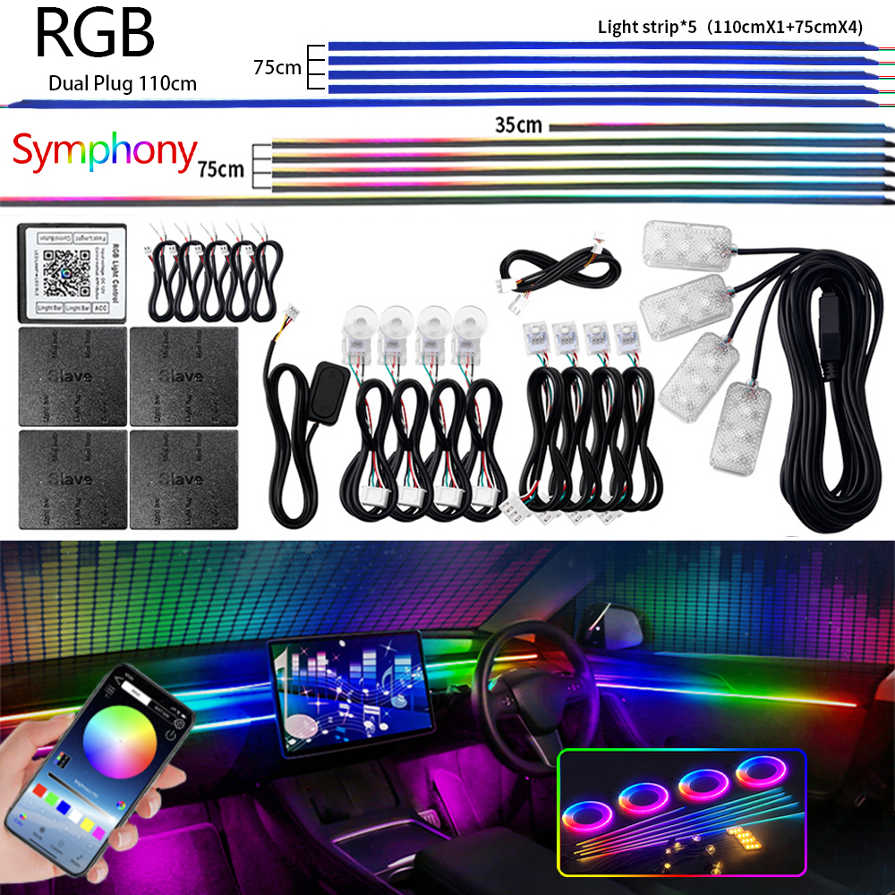 Universal Led Car Ambient Ligh - Lighting Interior Decor 评论和价格