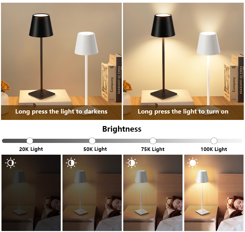 LED Rechargeable Desk Light Wi - Lighting Decor For Bedroom 评论和价格