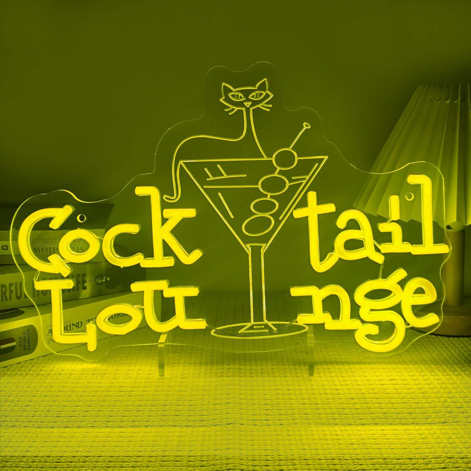 Cocktail Lounge Neon Sign Dimm - Home Lighting And Decor 评论和价格