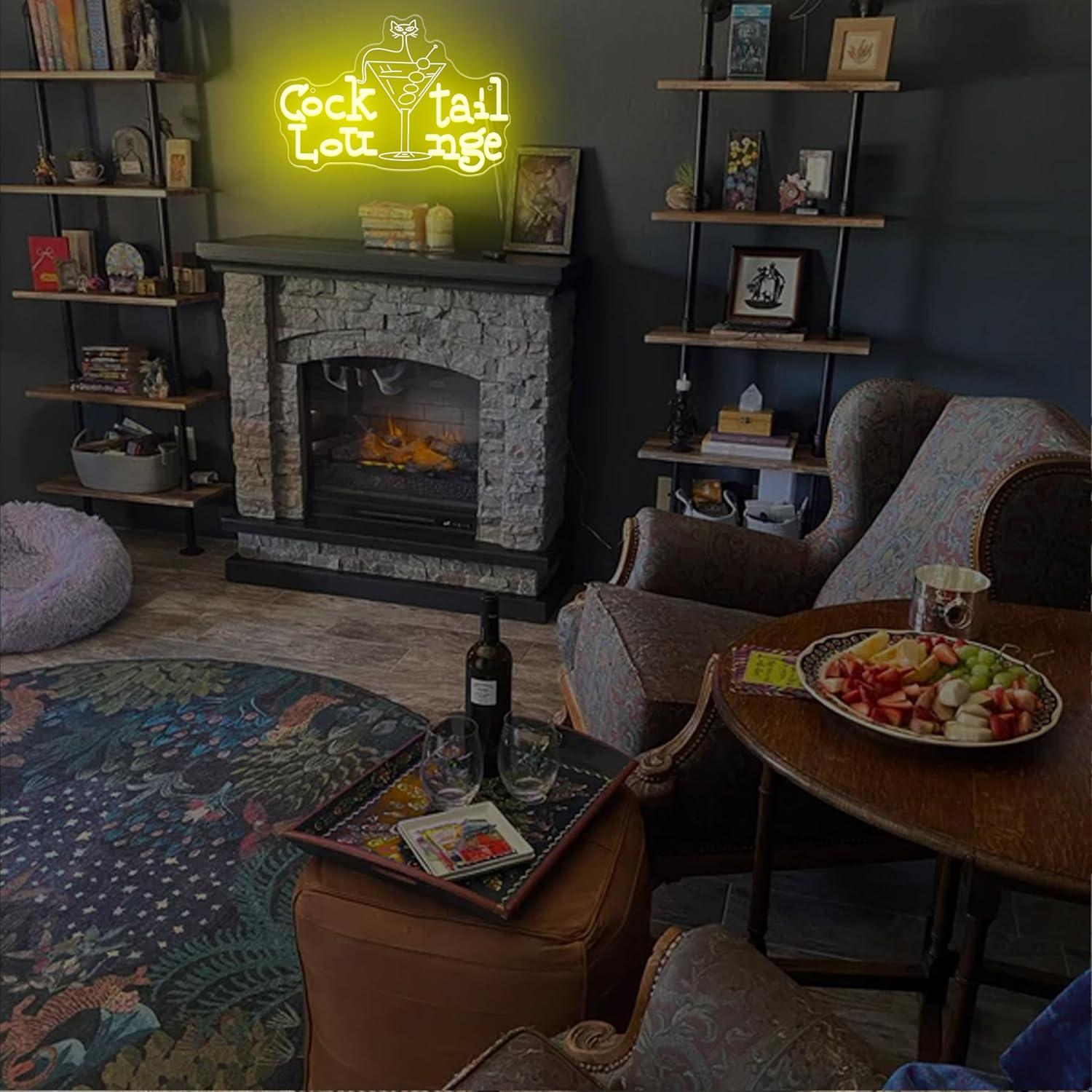 Cocktail Lounge Neon Sign Dimm - Home Lighting And Decor 评论和价格