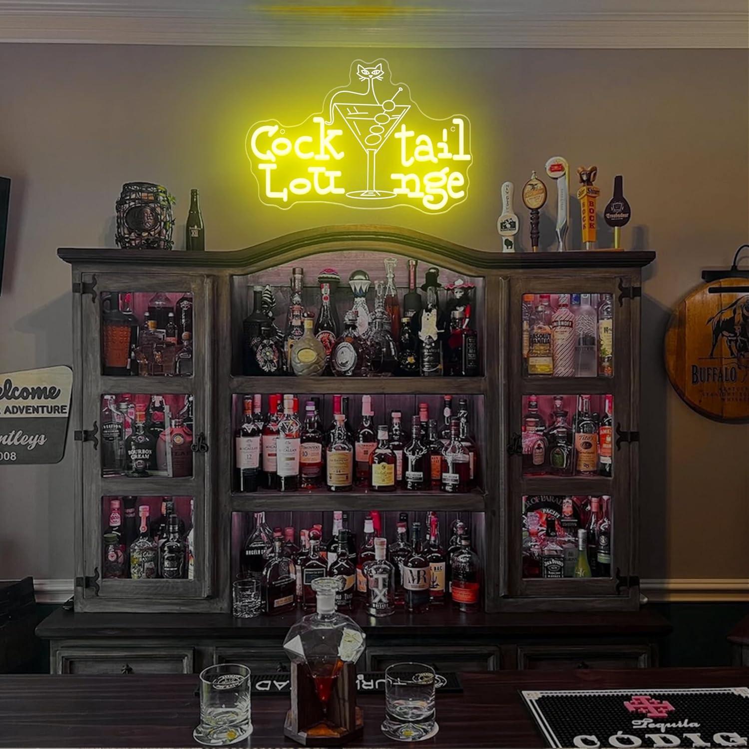 Cocktail Lounge Neon Sign Dimm - Home Lighting And Decor 评论和价格