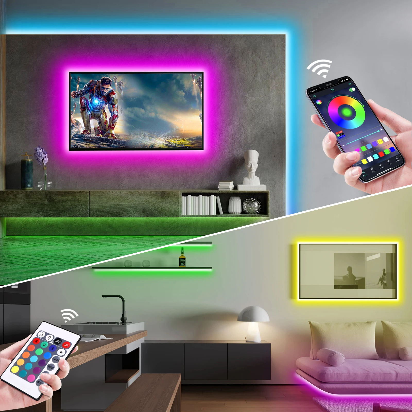 1-5m RGB LED Neon Strip Light  - Home Lighting And Decor 评论和价格